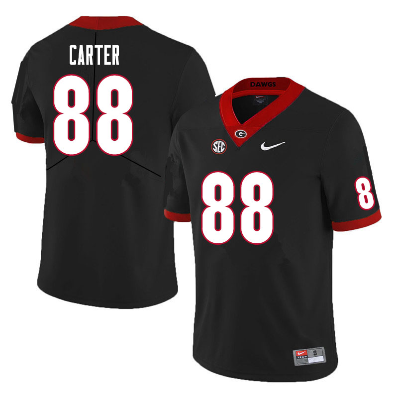 Men #88 Jalen Carter Georgia Bulldogs College Football Jerseys Sale-Black - Click Image to Close